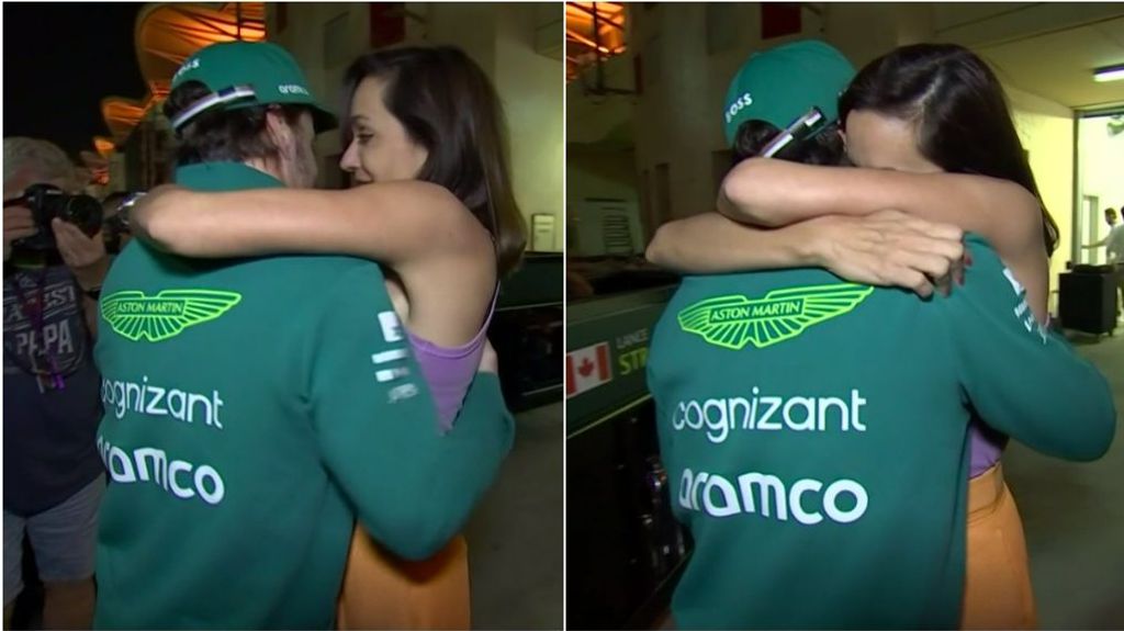 Un abrazo que lo dice todo: Fernando Alonso y Andrea Schlager celebran el podio del asturiano