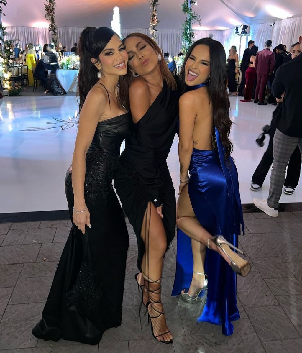 Natti Natasha, Anitta y Becky G, en la boda de Lele Pons