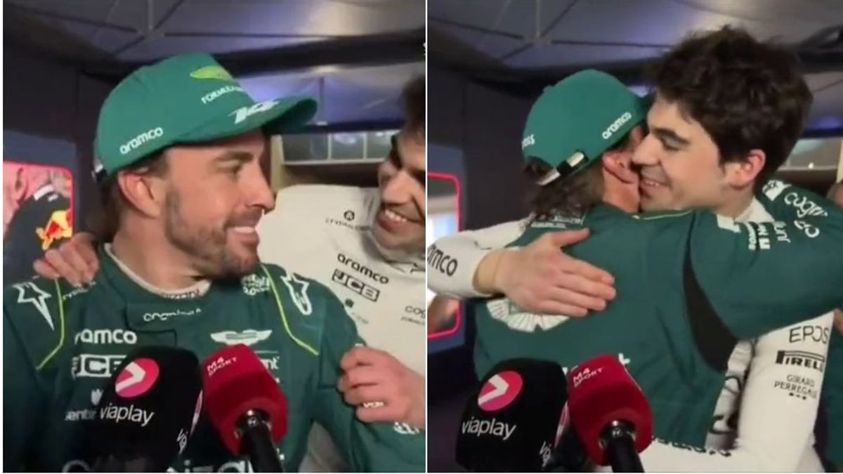 Stroll bromea con Fernando Alonso tras su primer podio: "Contento de no estar en Alpine, ¿eh?"