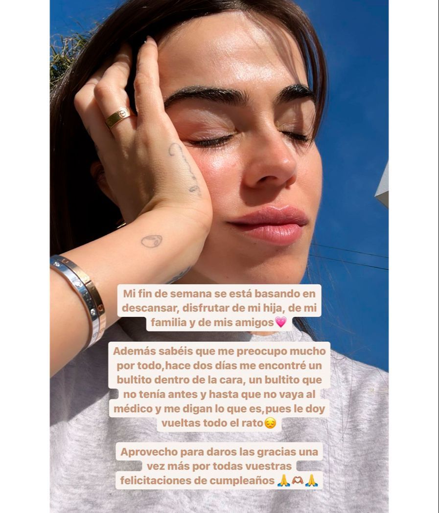 Violeta Mangriñán ha contado que le ha salido un bulto en la cara que la tiene preocupada