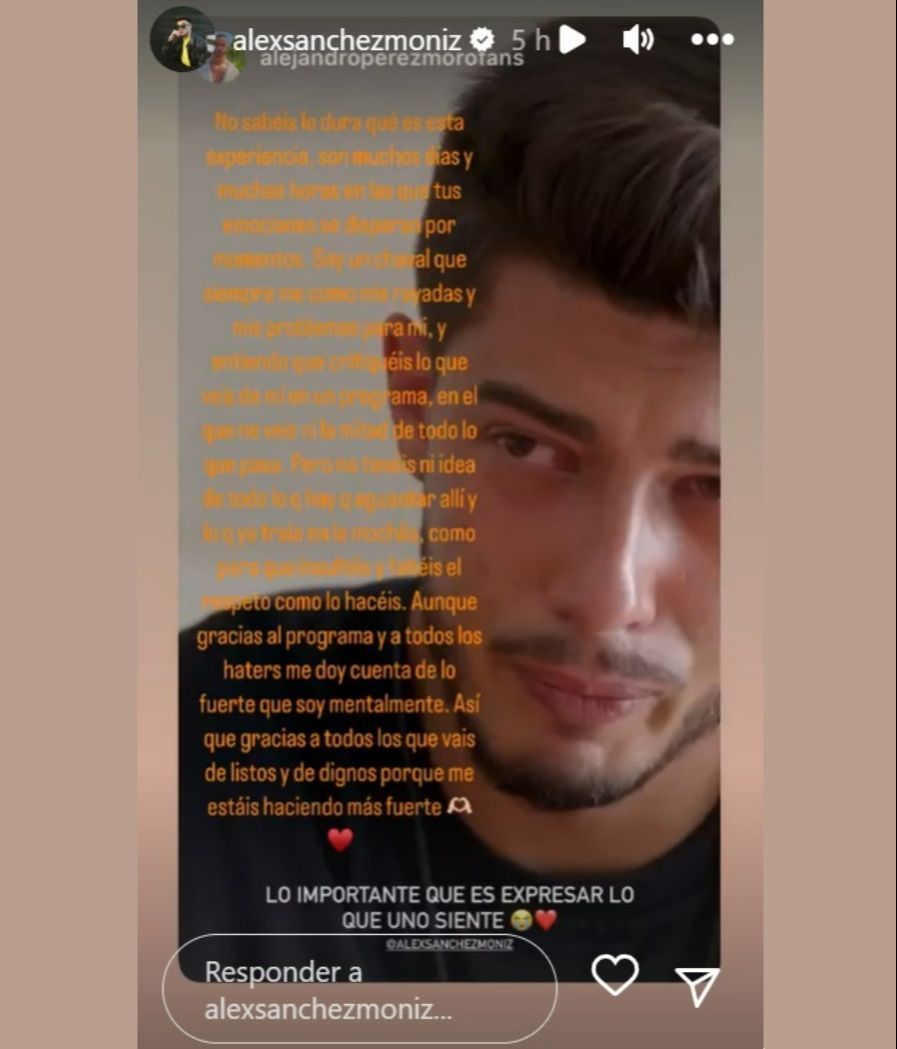 Álex Sánchez estalla tras las críticas