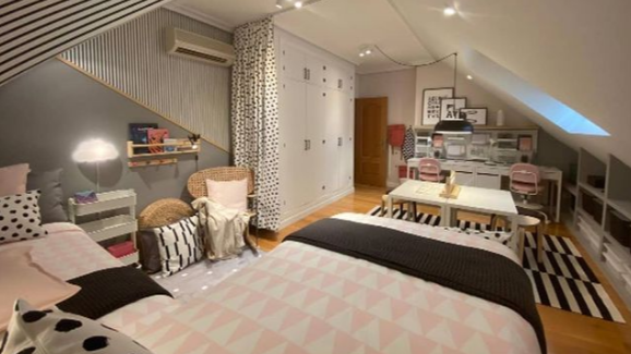 La habitación que comparten las hijas de Carme Chaparro
