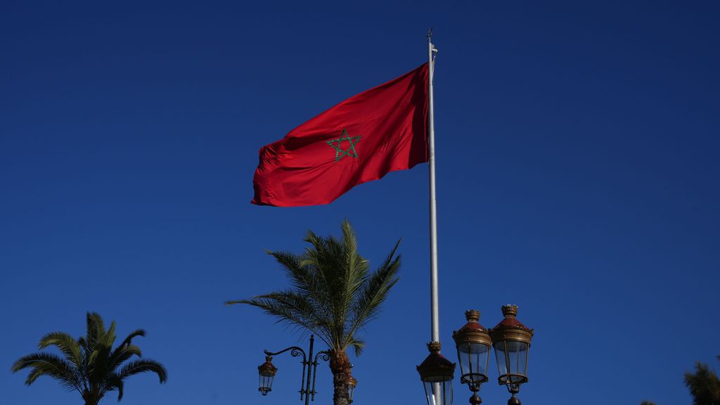 Archivo - Vista de una bandera de Marruecos -
