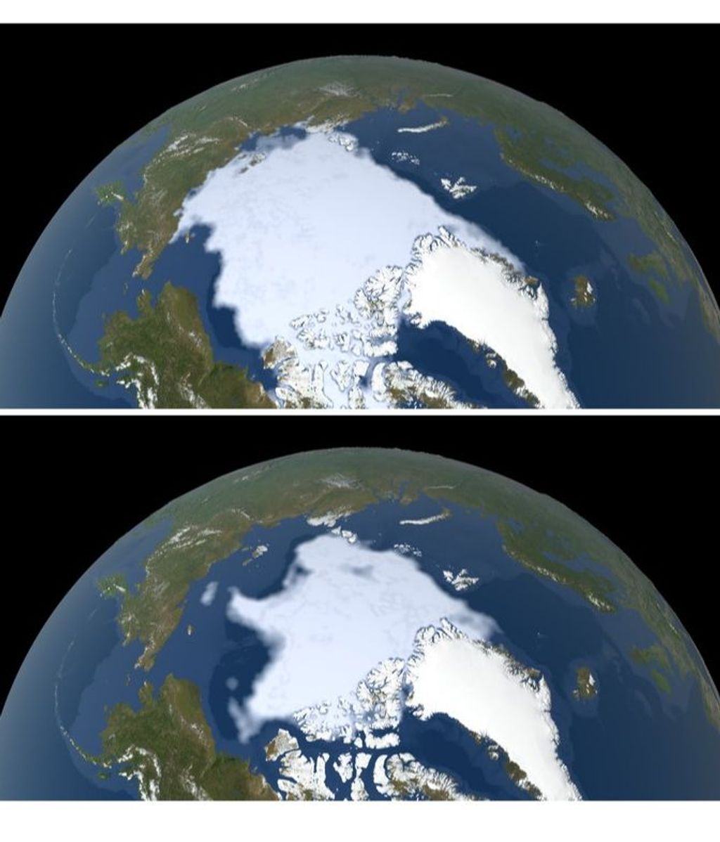 Cambios en el hielo ártico entre 1979 y 2022