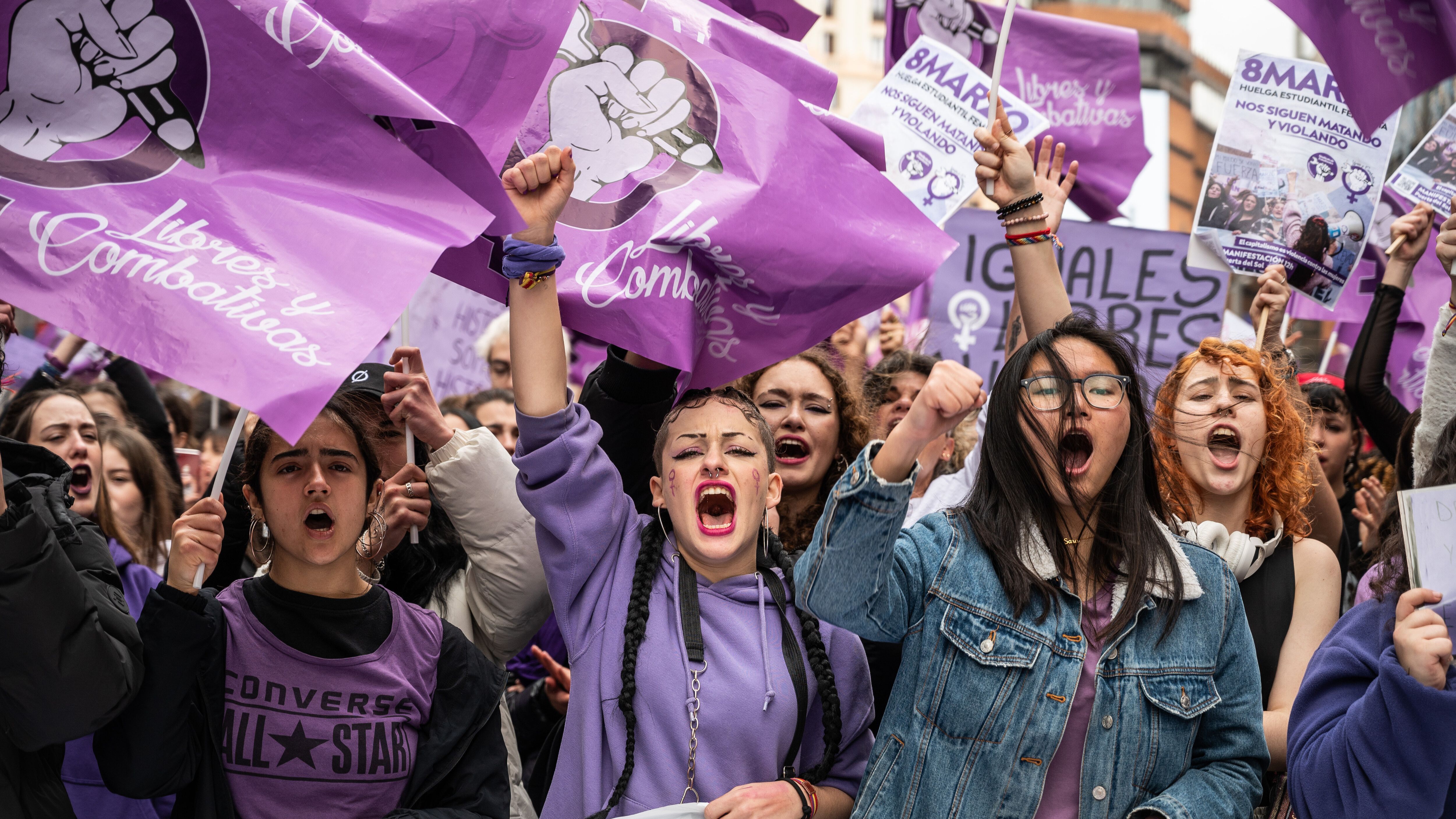 España celebra este 8 de marzo de 2023 el Día de la Mujer, más dividido que nunca