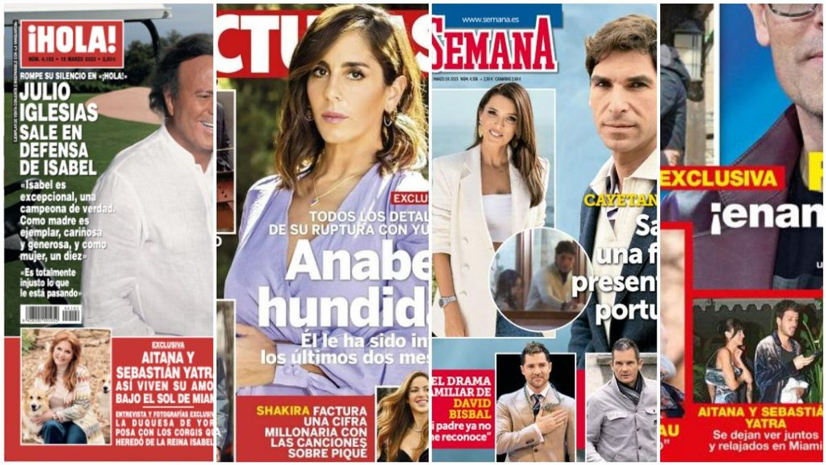 Las portadas de las revistas del corazón del 8 de marzo