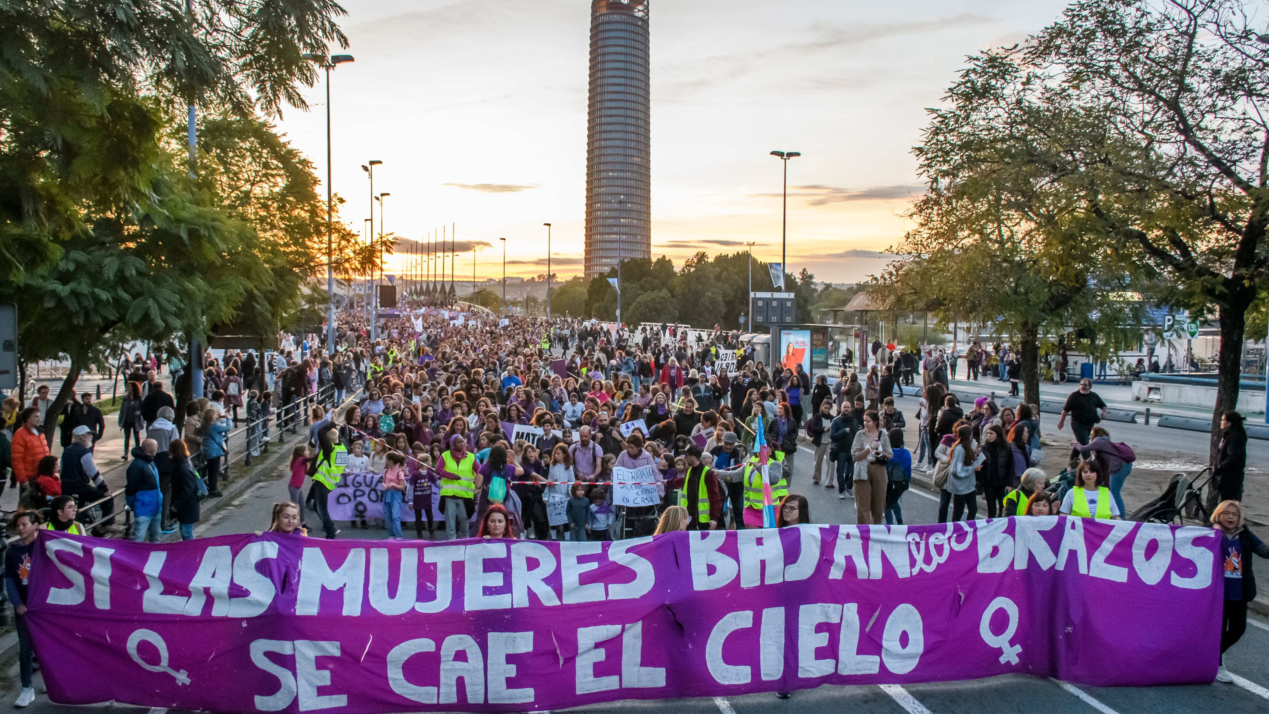Manifestación por el día de la Mujer en Sevilla