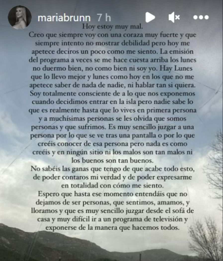 María Aguilar pide empatía tras las críticas