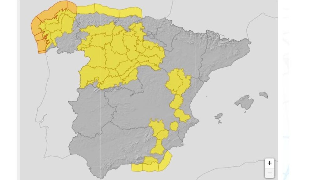 Avisos por lluvias, viento e intenso oleaje para el jueves 9