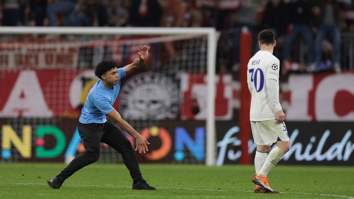 Leo Messi, asaltado por un invasor en el Allianz Arena: la seguridad brilla por su ausencia