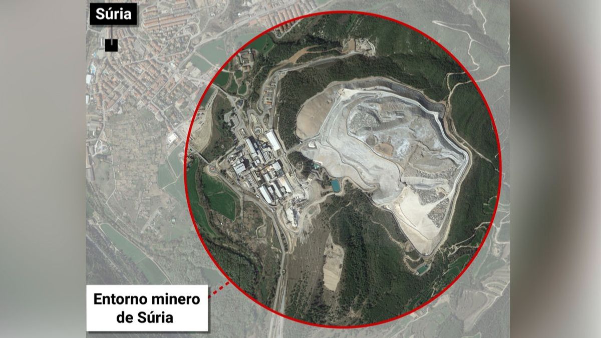 Localización del entorno minero de Súria, en la provincia de Barcelona