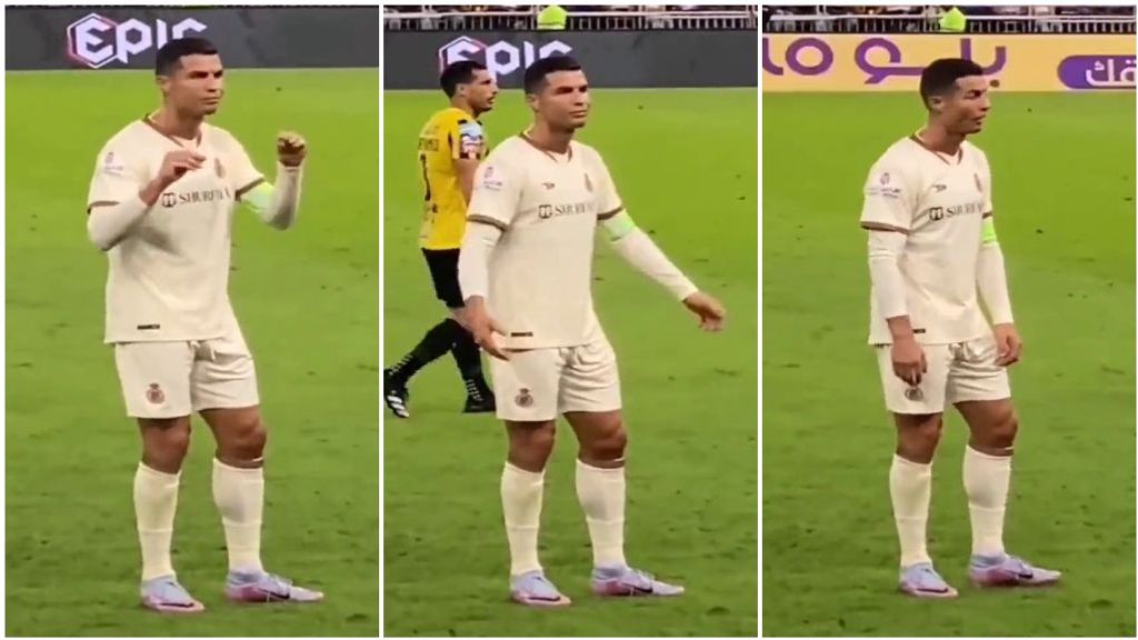 Cristiano responde a las burlas de los aficionados por gritarle el nombre de Messi: su cara lo dice todo