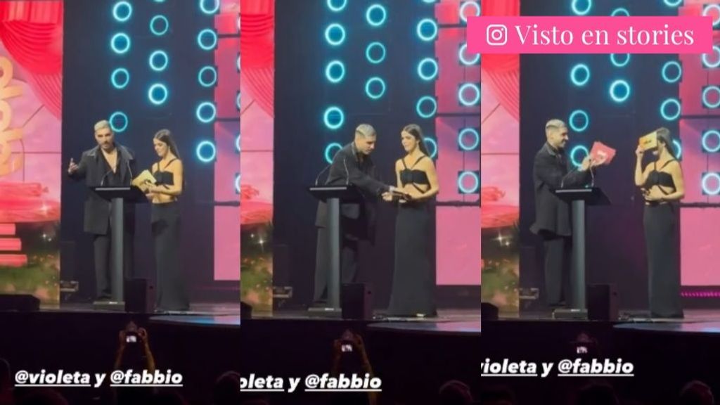 يتألق فابيو وفيوليتا في مشهد معلق في حفل توزيع جوائز Ídolo