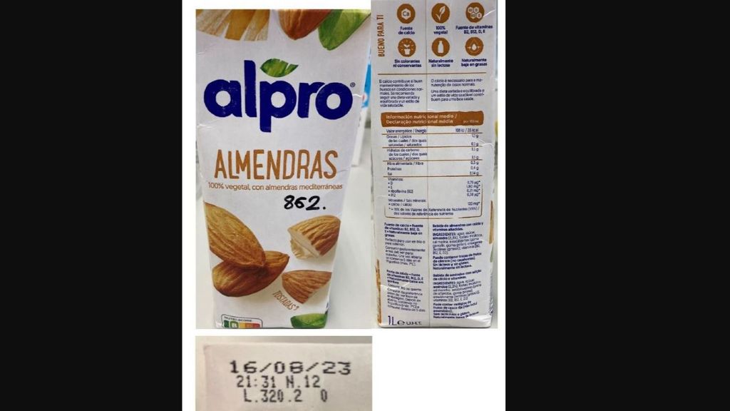 Leche de avena con presencia de leche sin declarar