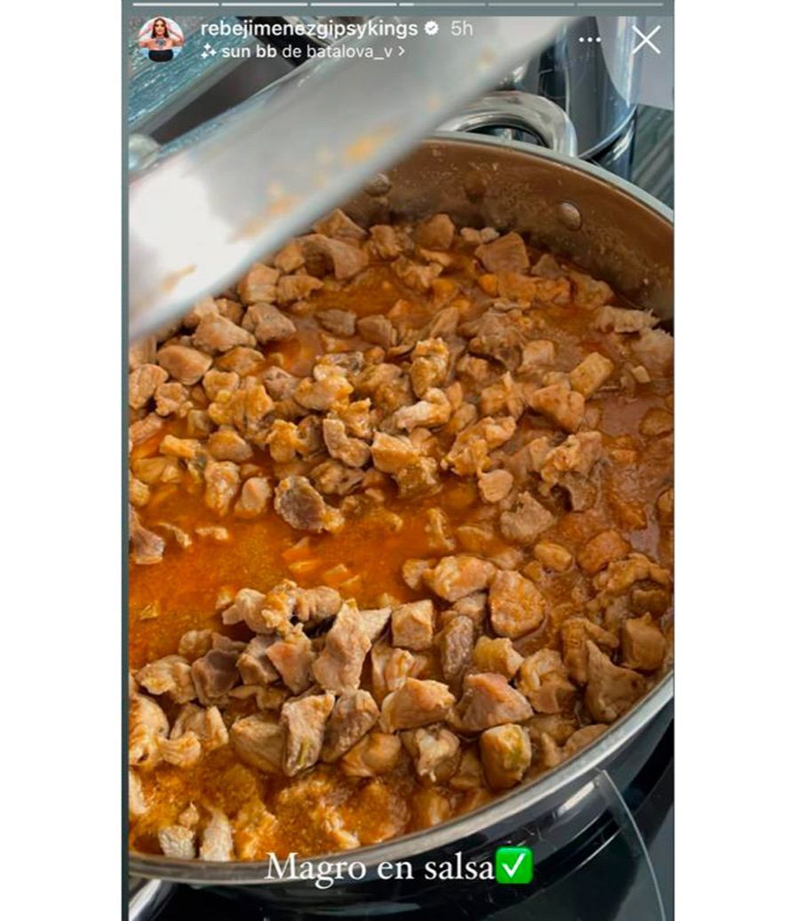 Rebe Jiménez se pone el delantal y cocina magro en salsa, una tradicional receta extremeña