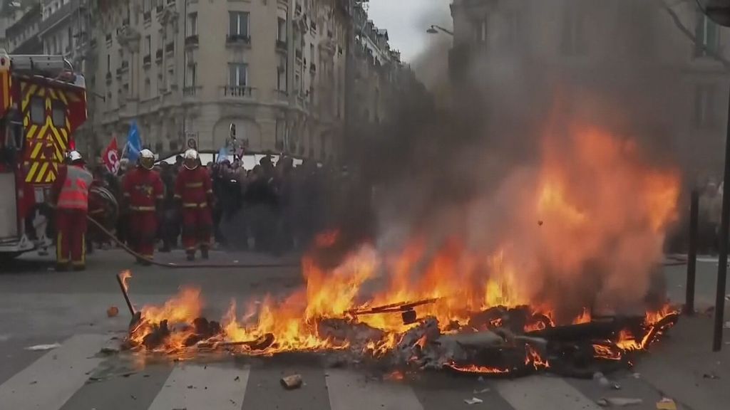 Protestas contra la reforma de la edad de jubilación en Francia