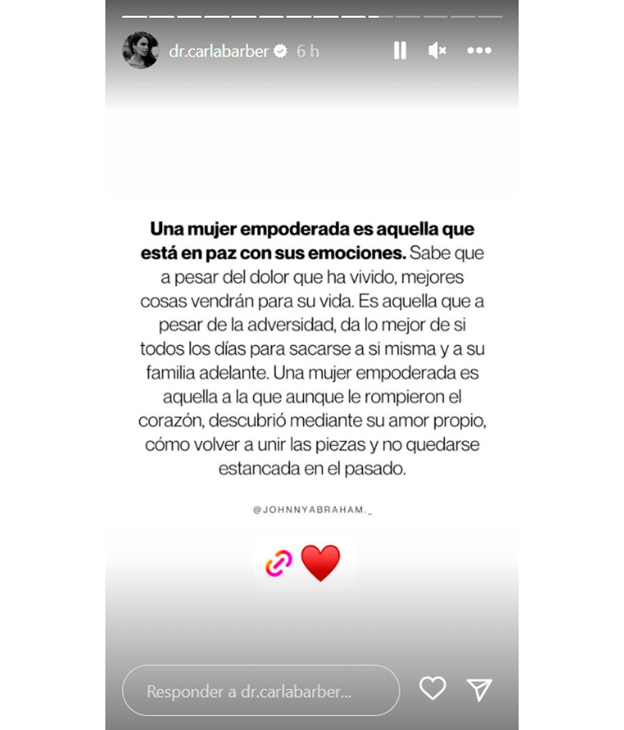 Carla Barber se empodera tras su ruptura con Joseph