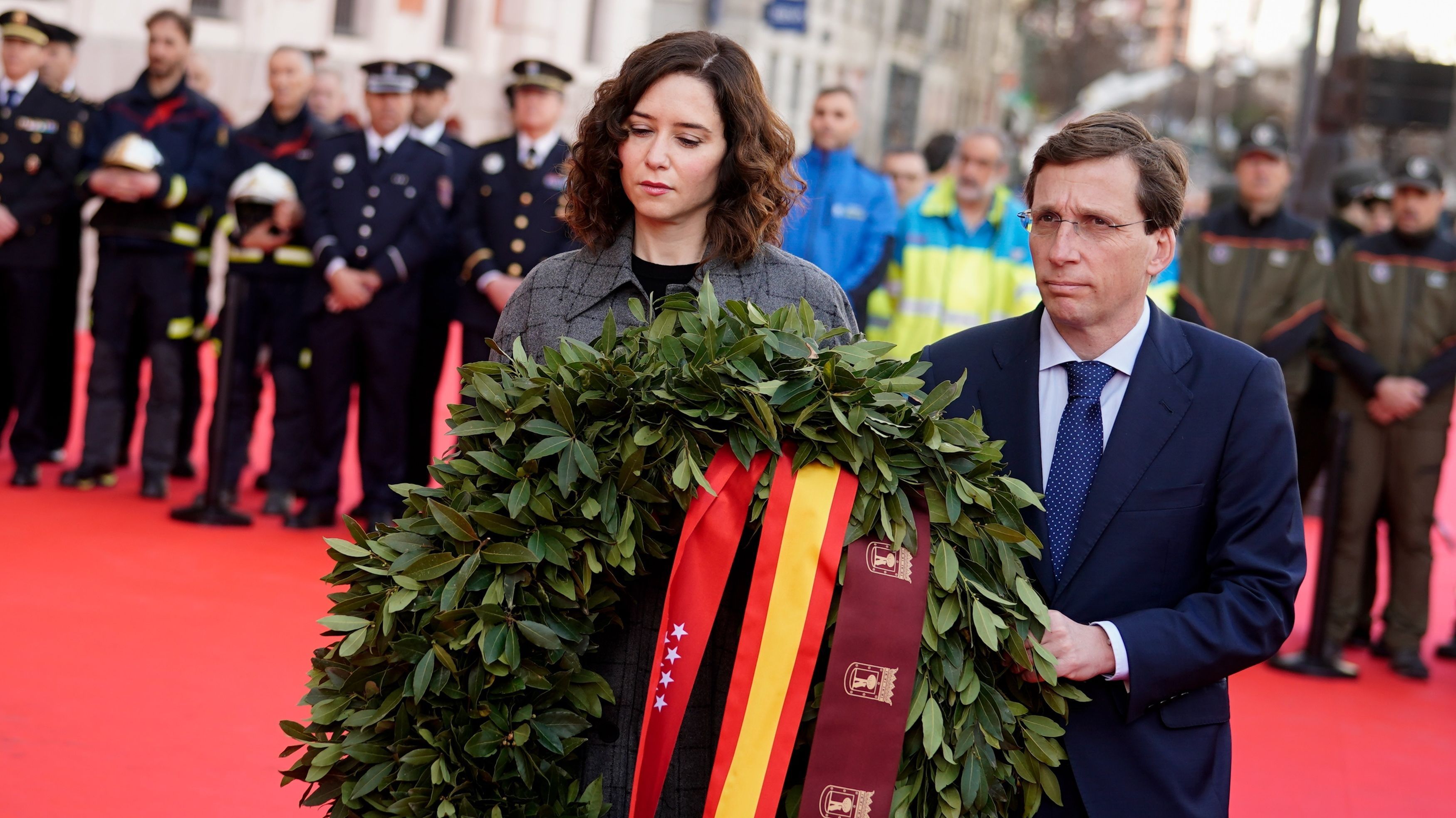 Isabel Díaz Ayuso y José Luis Martínez Almeida, en el homenaje a las víctimas de los atentados del 11M