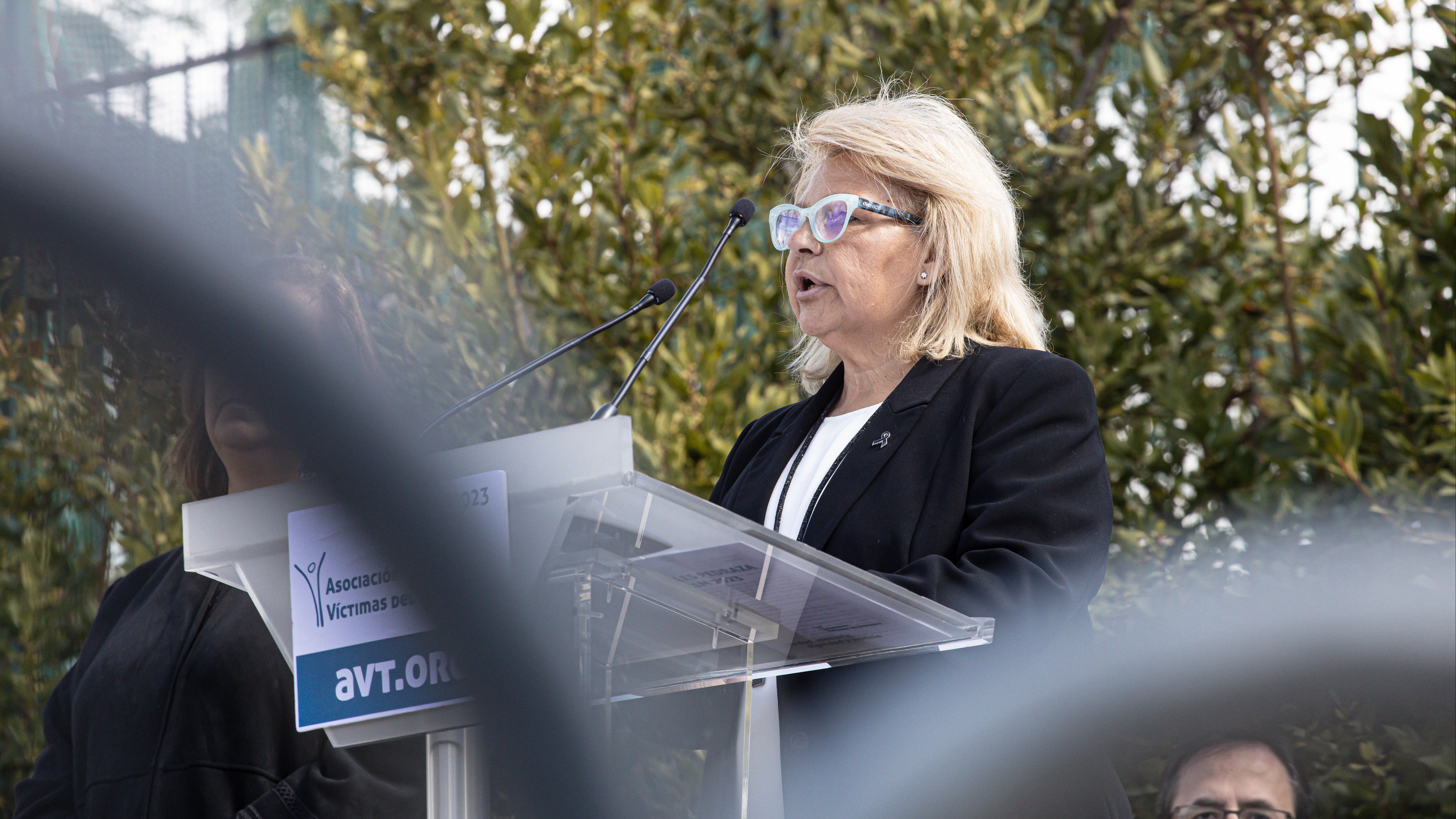 La presidenta de Honor de la AVT, Ángeles Pedraza.