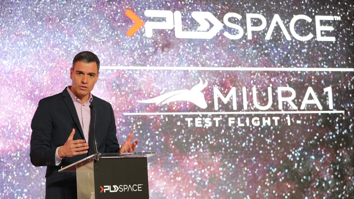 Pedro Sánchez participa en el acto de presentación del primer cohete privado europeo, MIURA 1 (Huelva)