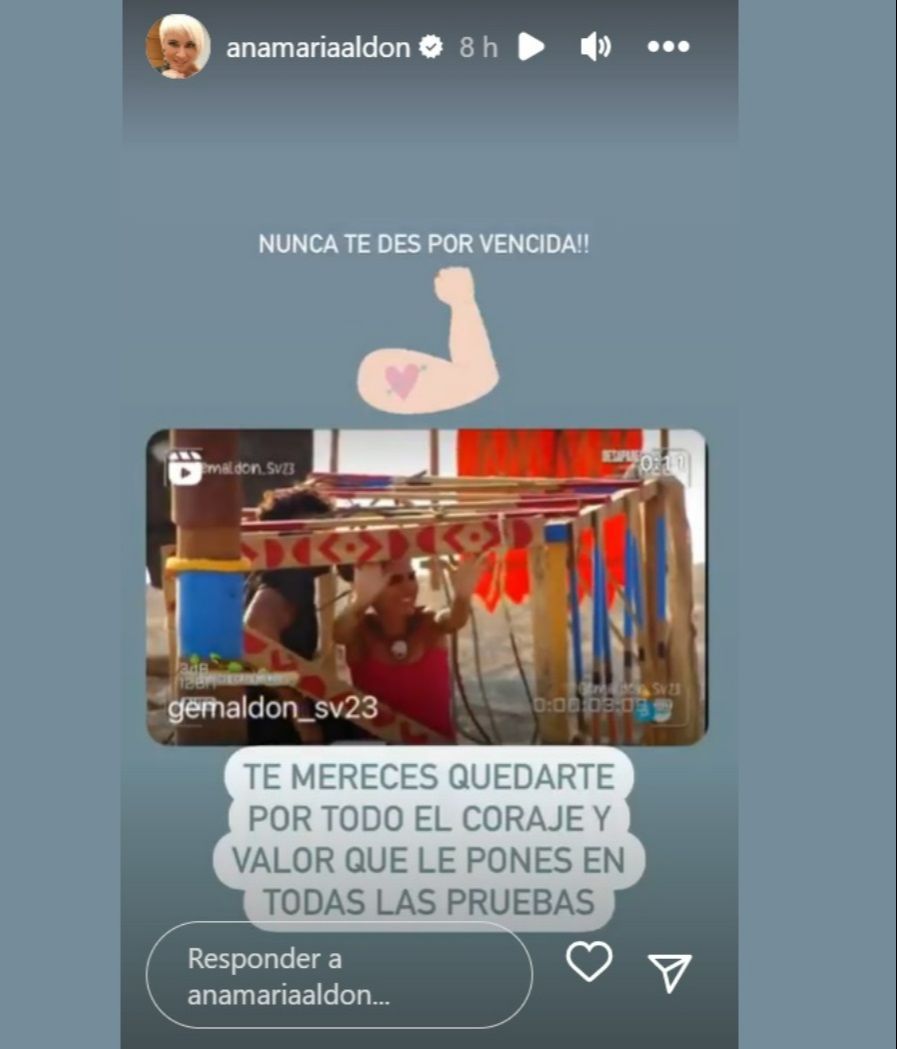 El mensaje de Ana María Aldón a su hija