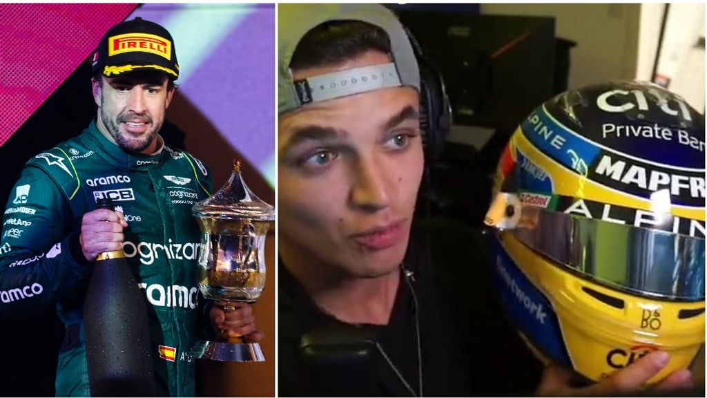 Lando Norris presume de tener el casco de Alonso y avisa: "Podría ser campeón este año"