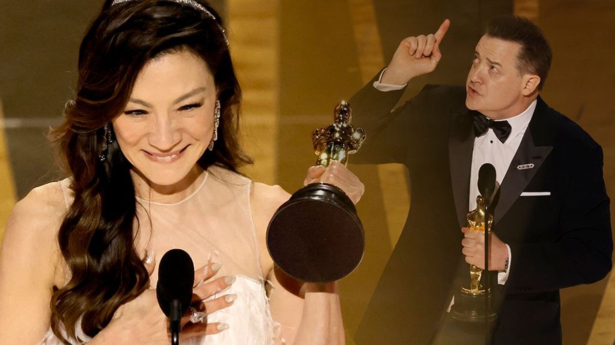 Michelle Yeoh y Brendan Fraser, ganadores del Oscar a Mejor actriz y actor