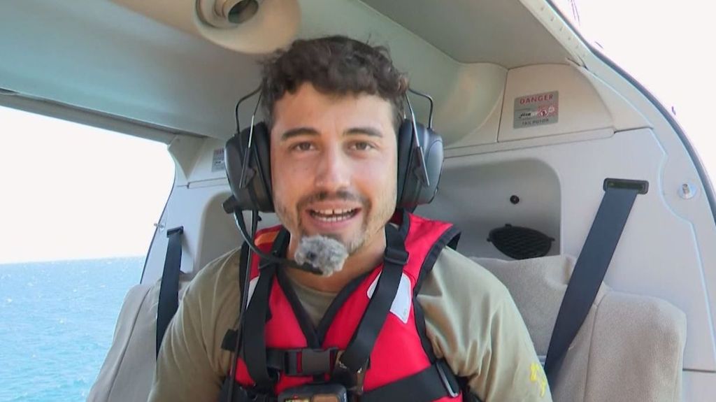Álex ´Suárez vive en primera persona lanzarse desde el helicóptero en 'Supervivientes 2023'