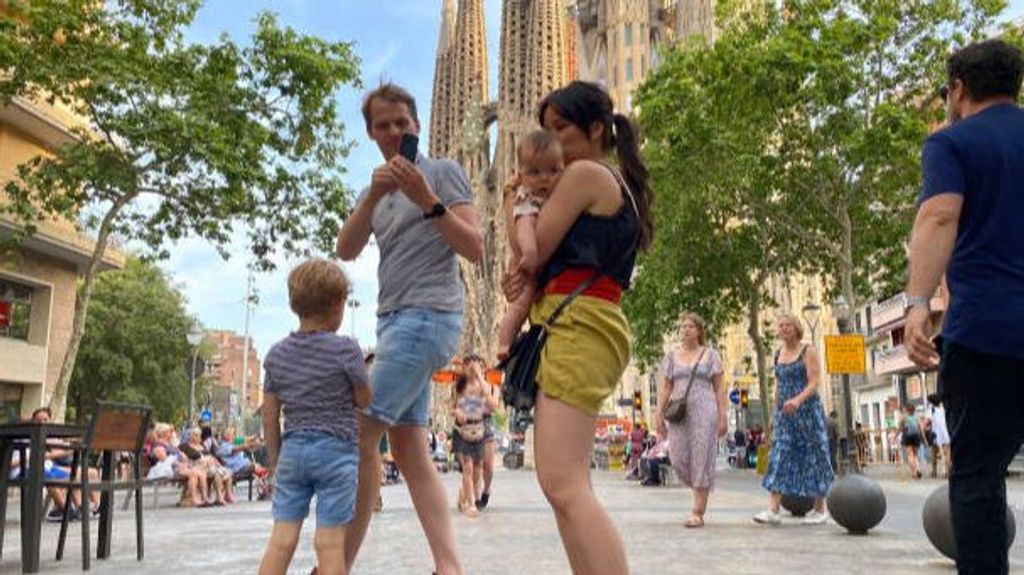 Familia en Barcelona.