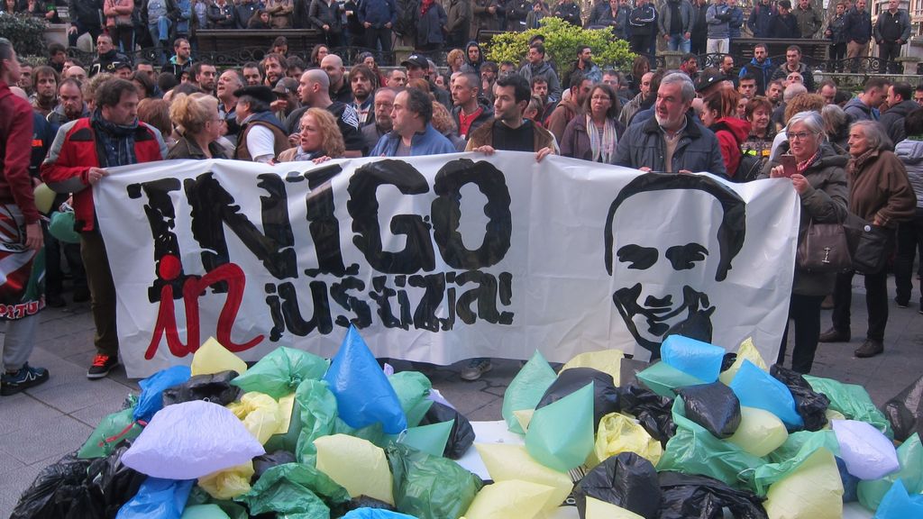 Protest tegen de dood van Iñigo Cabacas