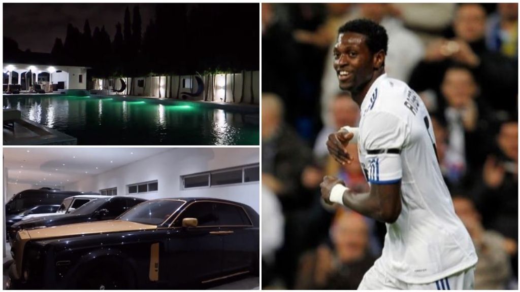 Adebayor, exfutbolista del Real Madrid, muestra su mansión: tiene una colección millonaria de coches