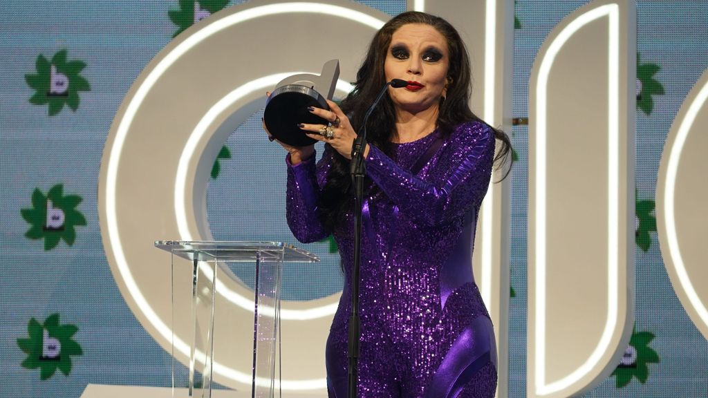 Alaska, al recoger un Premio DIAL para Fangoria