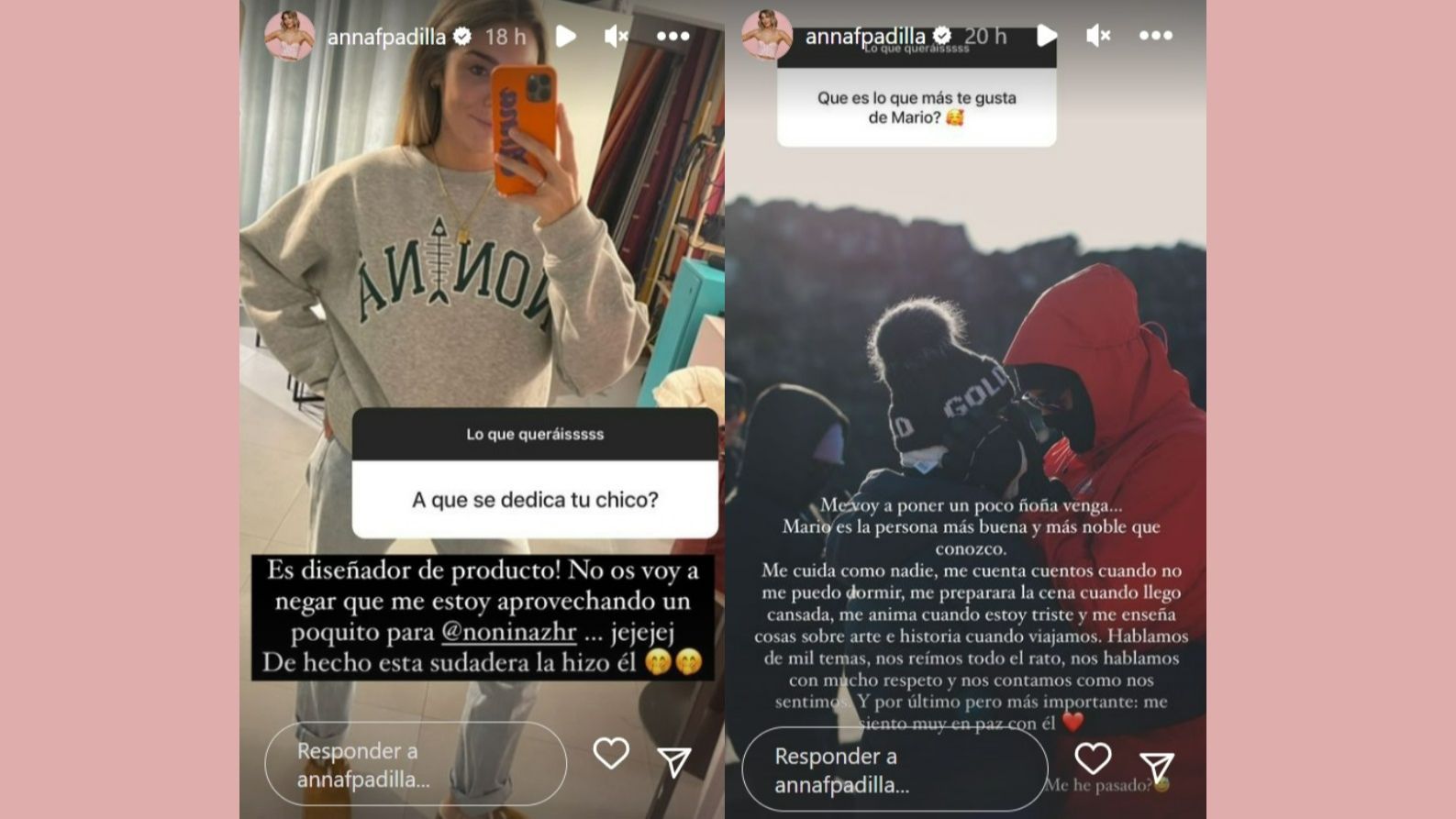 Anna Ferrer Padilla habla de su novio, Mario Cristóbal