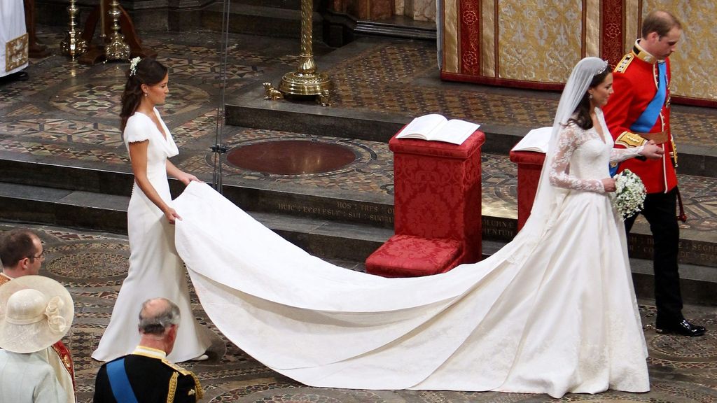 Cola real vestido boda Kate Middleton