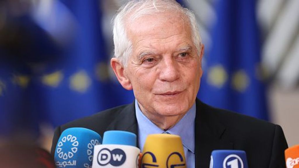 Josep Borrell en declaraciones previas a la reunión de ministros de Exteriores y Defensa de la UE