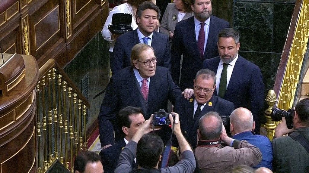 Ramón Tamames llega al Congreso