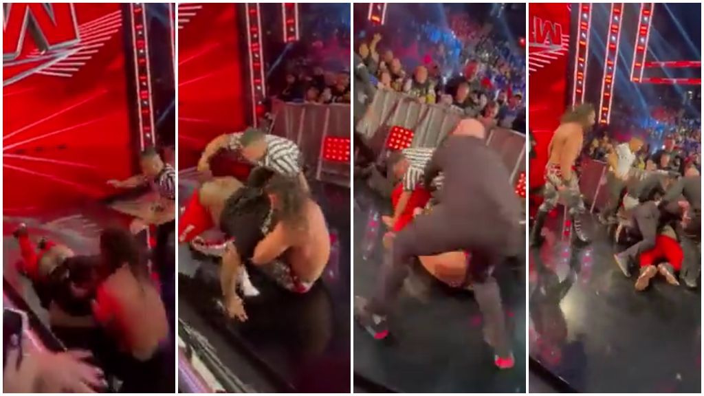 Seth Rollins, luchador de la WWE, es atacado por un fanático tras su combate: no es parte del show