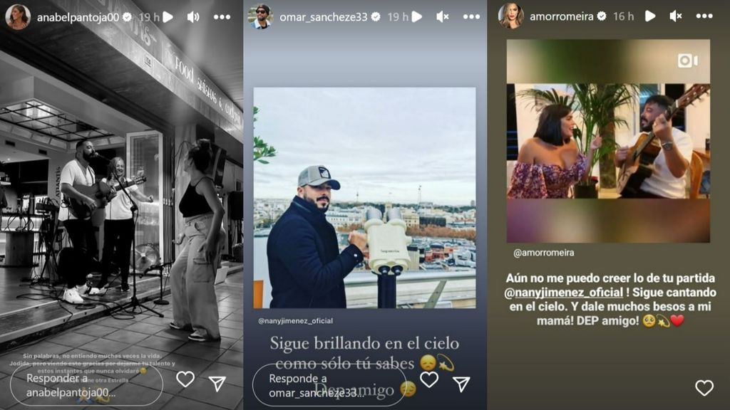 Los amigos de Nany Jiménez se despiden de él en sus redes sociales