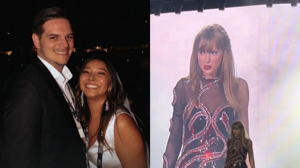 Pareja en el concierto de Taylor Swift