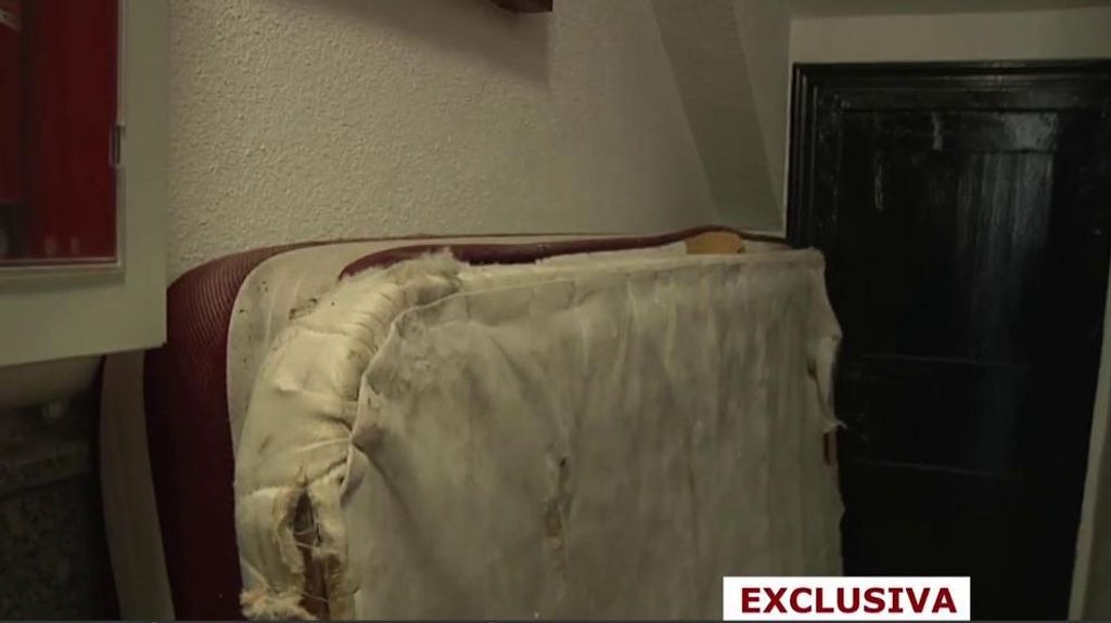 El colchón donde supuestamente dormía Rafael Amargo 