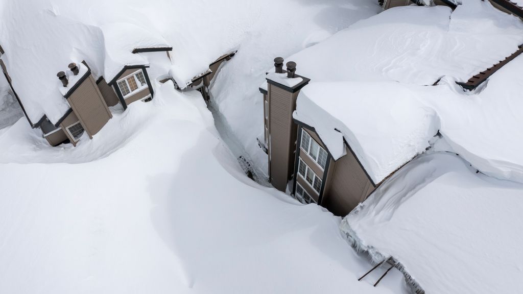 Gran nevada entierra Sierra Nevada, California, 22 de marzo