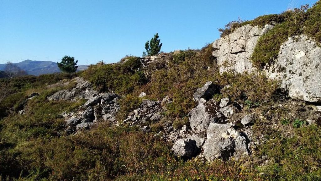 La mina está situada en una zona de matorral de la sierra de O Xistral.