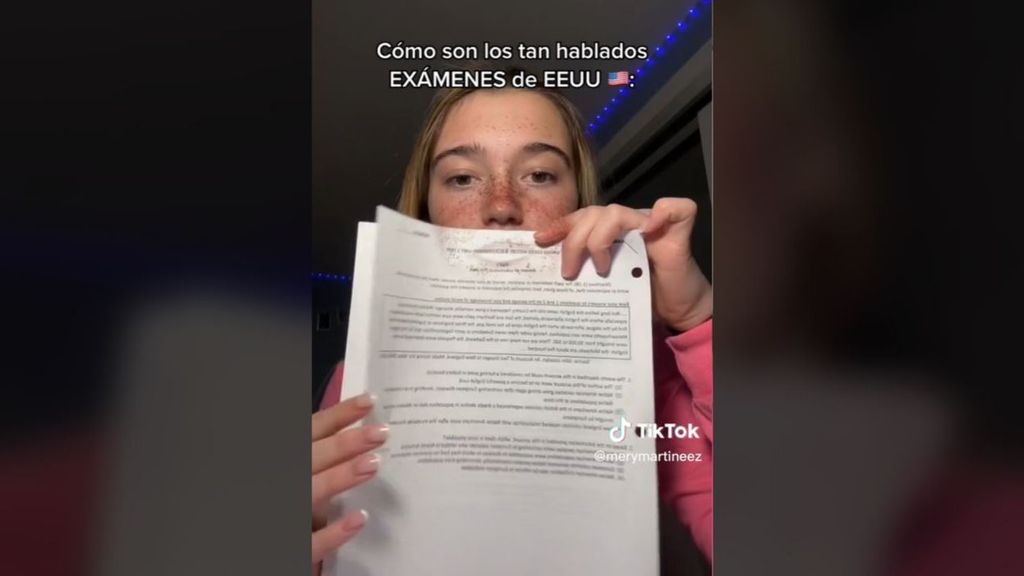 La tiktoker María Martínez ha compartido cómo son los examenes en EEUU