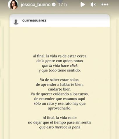 La reflexión de Jessica Bueno