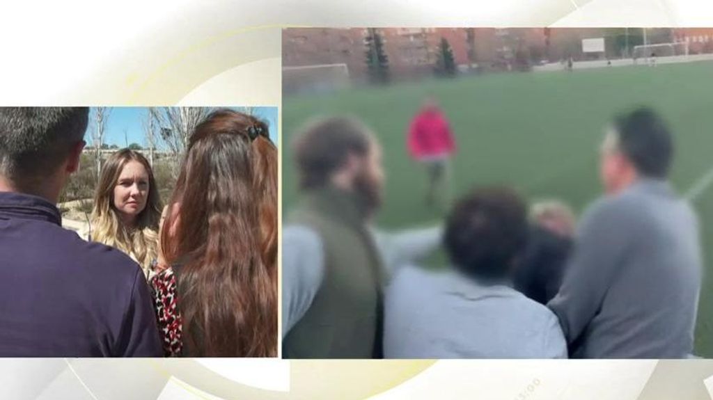 Una mujer saca un revolver en un partido de fútbol de niños