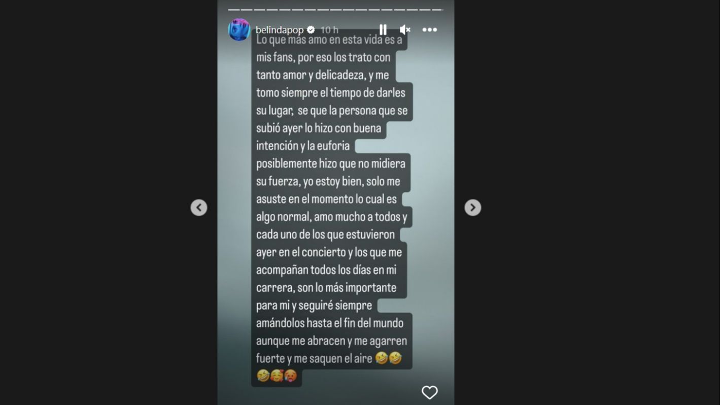 El mensaje de Belinda