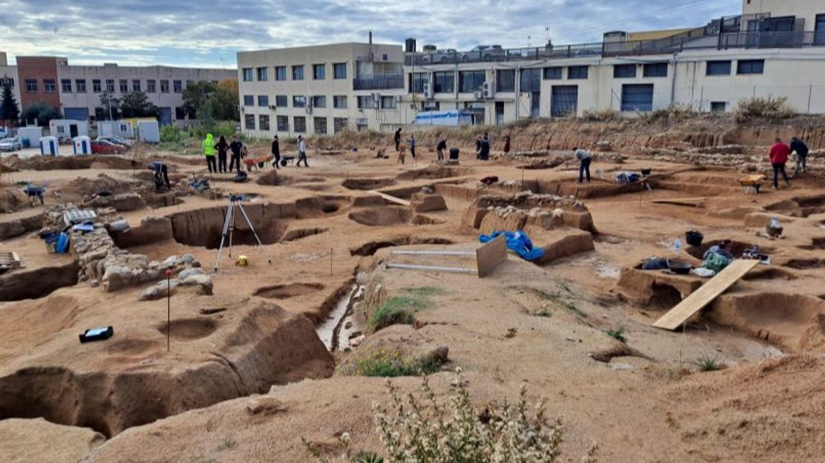 Imagen del yacimiento romano - visigodo descubierto en Mataró