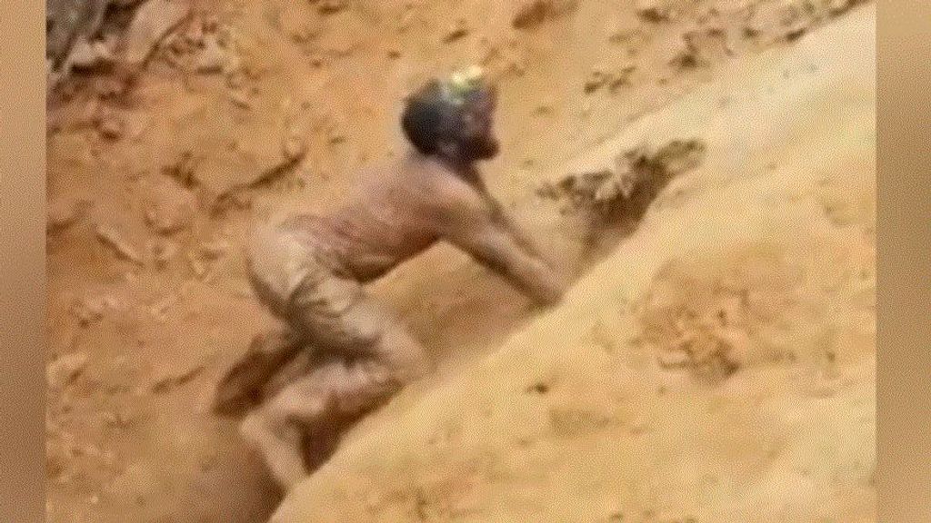 El rescate con las manos desnudas de los mineros en el Congo