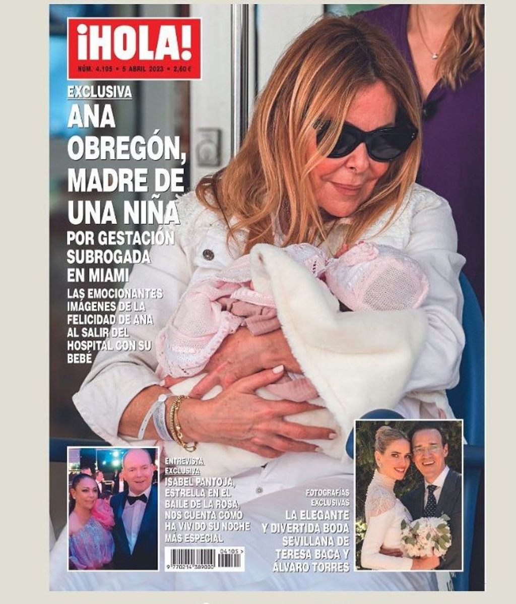 Ana Obregón con su hija recién nacida