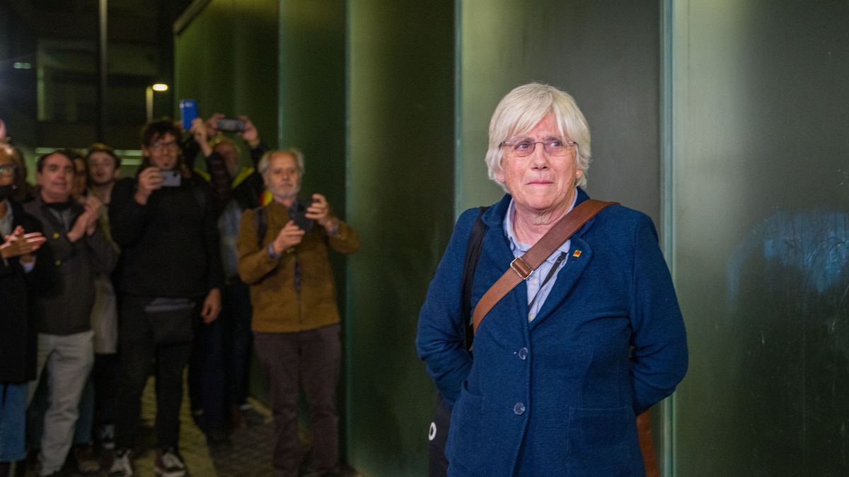 Clara Ponsatí, este martes, a su salida de la Ciutat de la Justícia